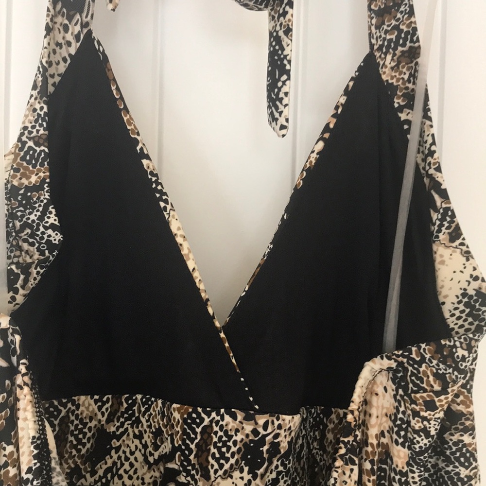 Python Halter Maxi Dress: Size L - Picture 4 of 4
